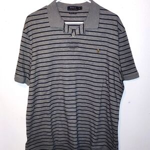 NWOT 🩶 grey navy blue 💙 striped Polo by Polo Ralph Lauren sz XLARGE